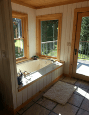  Custom tub installed with tile 