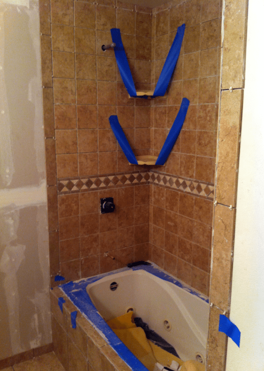  Custom shower tile project for shower 