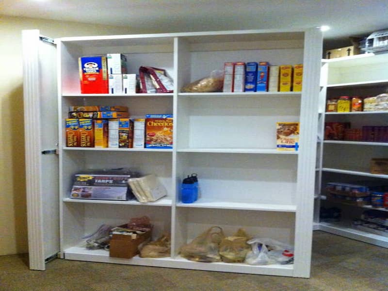Custom bookshelves that lead to a secret room