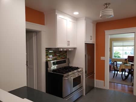  Custom cabinets in large kitchen project 