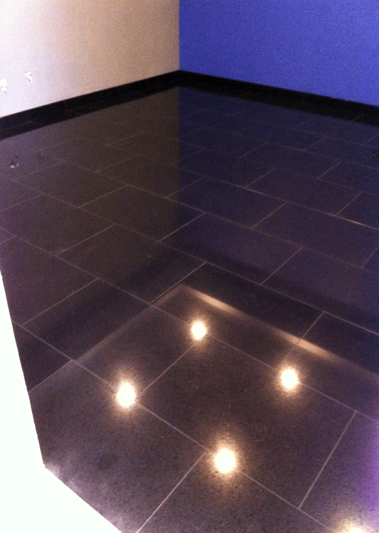 Custom tile work in professional office. 