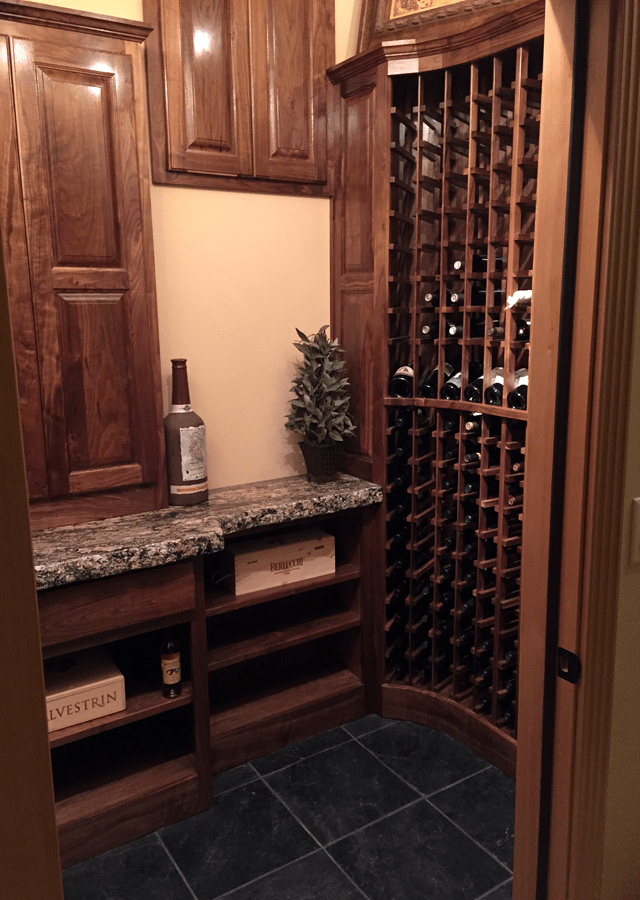  Wine room with granite countertop 