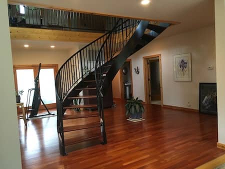  Cherry flooring and spiral staircase designed and installed 